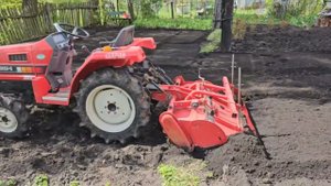 Японский мини-трактор Mitsubishi MT16 в работе. Часть 3.