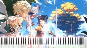 Genshin Impact OST #31 - Liyue Mountains Piano Cover (Visualizer)
