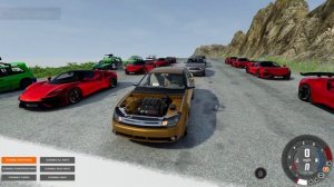 FASTEST CARS Race BAD RANDOM PARTS CARS on a Mountain in BeamNG Drive Mods!