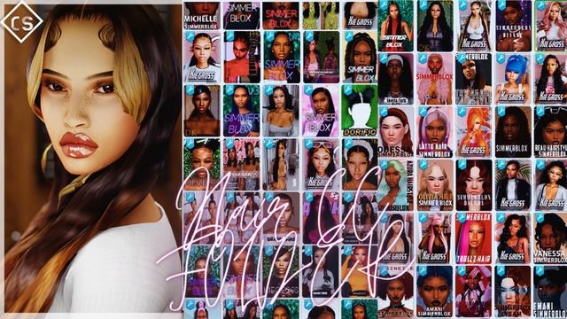 {400+} Sims 4 CAS | Hair CC FINDS SIM DOWNLOAD & CC FOLDER #3 - C.S смотреть онлайн