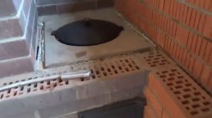 Одновременная работа мангала и печи под казан. Испытание
