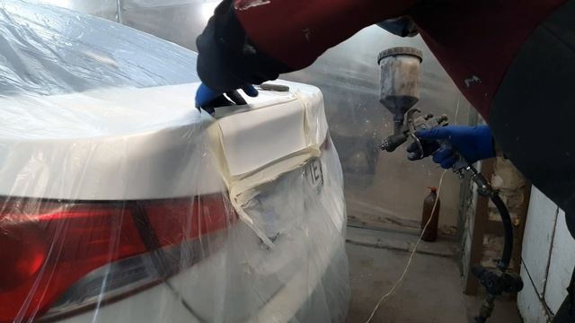 Локальное грунтование шпаклеваных мест #красимправильно #garagelab
