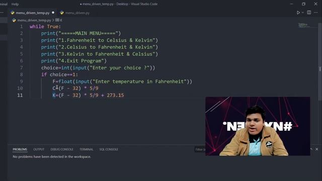 Menu-Driven Program-2 Using Python | Temperature Conversion смотреть онлайн