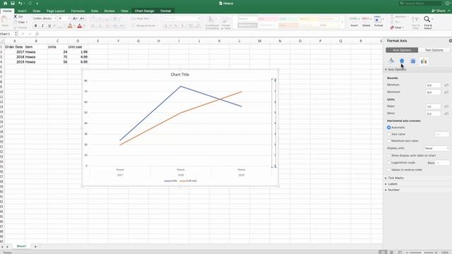 How to Create an Excel 2019 Chart with Two Y Axis for Mac | Microsoft Office for macOS смотреть онлайн