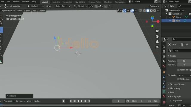 Как создать неоновый текст в Блендере | Blender 3d