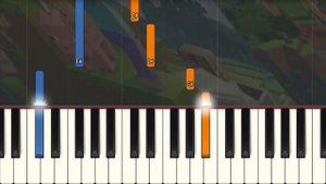 Minecraft Theme Song (SLOW) Both Hands Easy Piano Tutorial