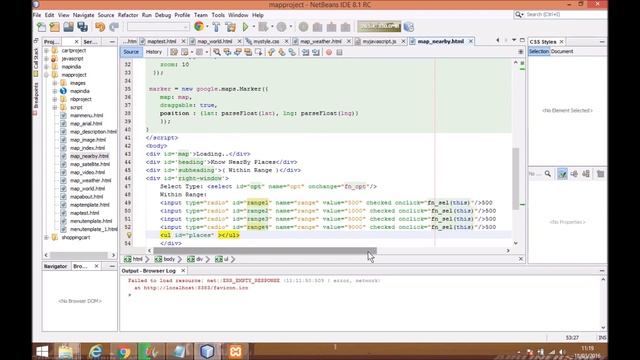 Google Maps JavaScript API Tutorial: Search and Find nearby Places on Google Map: Part 1/2