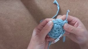 Корзина крючком. Идеальное донышко для корзинки из трикотажной пряжи.