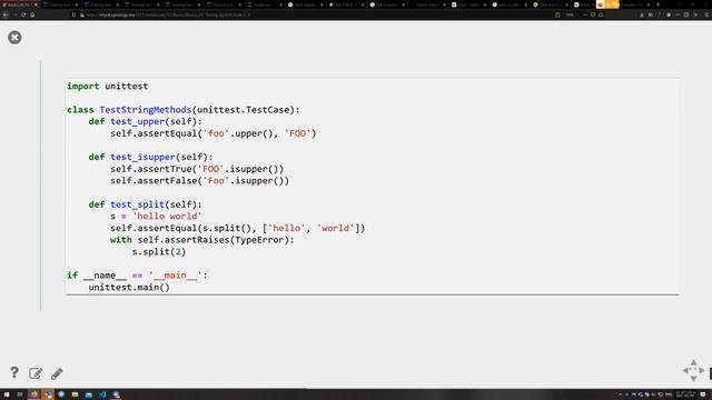Python Training, Session 22. Testing/Unittest basics