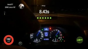 490HP Lexus IS-F Stage2 100-200 Dragy Test +1/+3
