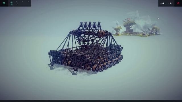 Besiege - Дальнобойный центробежный бомбомёт залпового огня (20 бомб).