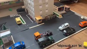 Переделал макет! Трасса, новый газон, бардюры! Новый макет города 1/43.