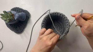 корзина крючком бесшовным соединением с крышечкой🔥