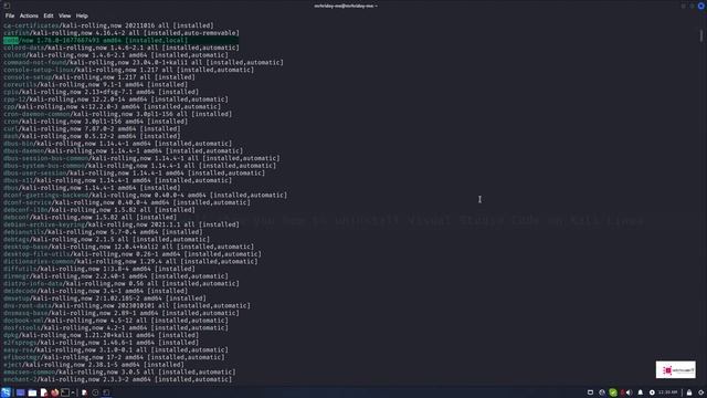 How to uninstall Visual Studio Code On Linux | VS Code Uninstall | VS Code Kali Linux