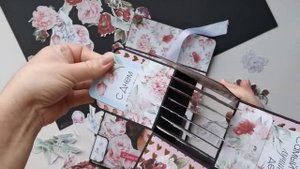 Открытка с поп ап элементами. Pop up. скрапбукинг. открытка ручной работы.