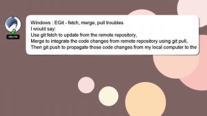 Windows : EGit - fetch, merge, pull troubles