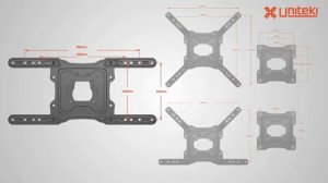 Кронштейн для телевизора на стену для диагонали 32-55 дюймов UniTeki FMG500 черный