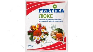 Удобрение Люкс кристалический (Фертика) 20 г обзор FRT0027 производитель Fertika (Финляндия)