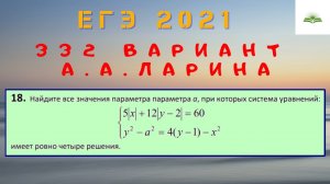 ЗАДАЧА 18. РОМБ И ОКРУЖНОСТЬ. 332 ВАРИАНТ А.А. ЛАРИНА