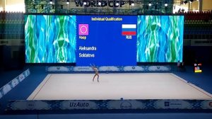 Александра Солдатова обруч FIG RG World Cup  13 – 15 May 2016  Tashkent (UZB)