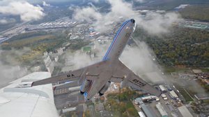 Космический Ту-134 отличная посадка "Свистка" во Внуково