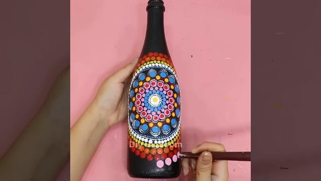Bottle art design ideas with acrylic paint | Bottle decorating ideas смотреть онлайн