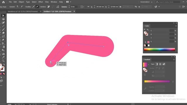 3d форма-градиент в Adobe Illustartor с помощью Blend Tool.