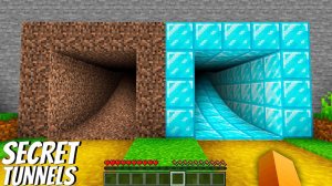 АЛМАЗНЫЙ ТУННЕЛЬ или ЗЕМЛЯНОЙ ТУННЕЛЬ в Майнкрафте ? Что внутри СЕКРЕТНОГО ПРОХОДА ?