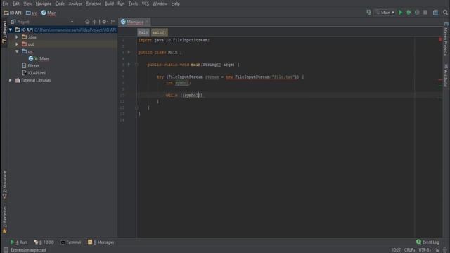 #6 Чтение из файла через байтовый поток / Java IO / Source Code ⚠️ Deprecated