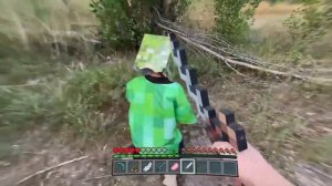 REALISTIC MINECRAFT IN REAL LIFE LIFE - Diamond Sword and Saber Crafting | Minecraft RTX Animation