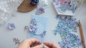 Нежная цветочная открытка / Скрапбукинг / DIY