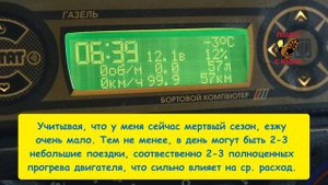 ГАЗ 2217 Соболь, расход топлива зимой, да по городу