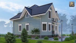 Прекрасный дом в котором продумано всё. Проект двухэтажного дома с мансардой и эркером