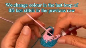 Смена цвета – Простой способ для амигуруми // Change Colours – Easy technique for amigurumi