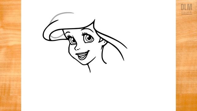 How to draw ariel the little mermaid #arieldrawingeasy смотреть онлайн