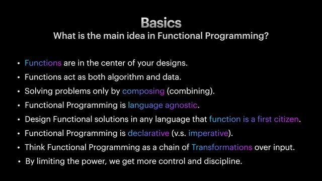 Functional Programming - 01: Basics