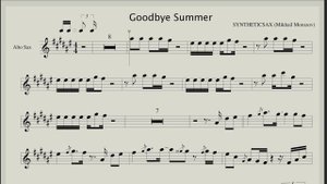 Syntheticsax - Goodbye Summer (Backing track and Sheet music for Alto Sax)