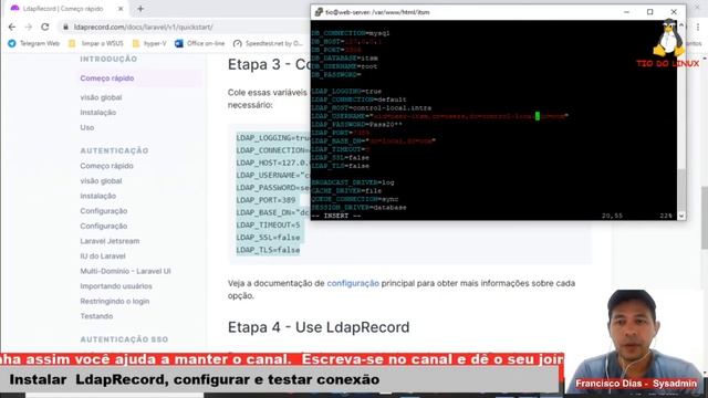 Instalação do LdapRecord-Laravel, configurar e testar conexão. смотреть онлайн