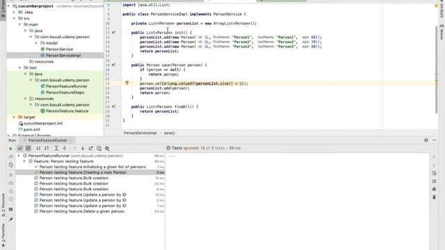Cucumber Framework Tutorial & Spring boot |  Implementing the feature part 2 #14