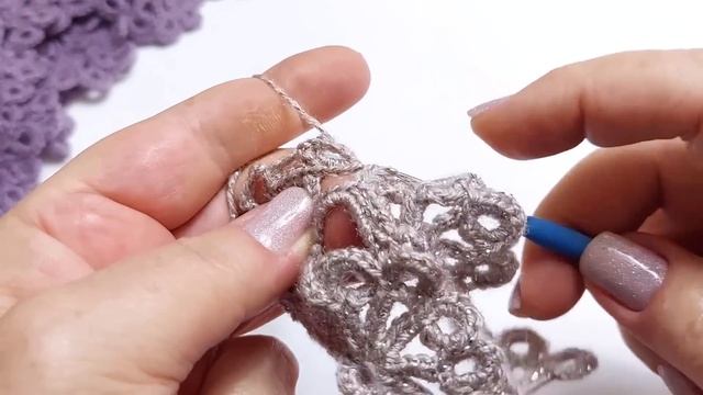 Мастер- класс !!! вяжем шикарную шаль "Сиреневый туман " смотреть онлайн