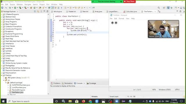 Pattern Programs In Java Asked In Tcs,Infosys,Cognizant,Capgemini & Other All MNC'S