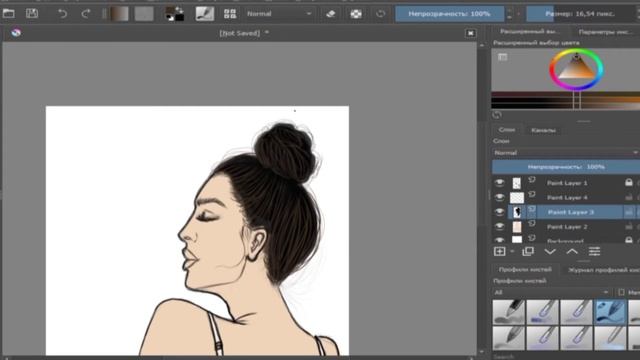 Рисую портрет в Krita под музыку | Drawing in Krita  #портретдевушки #рисунок #рисунки