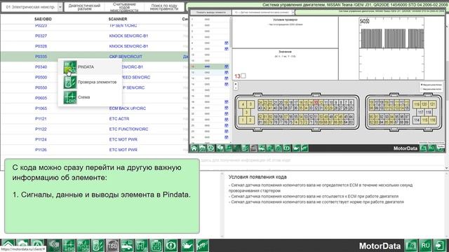 MotorData Professional - Диагностические коды неисправностей