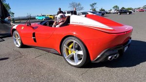 INCREDIBLE Ferrari Monza SP2 V12 Engine Sound In Staten Island NY !!!