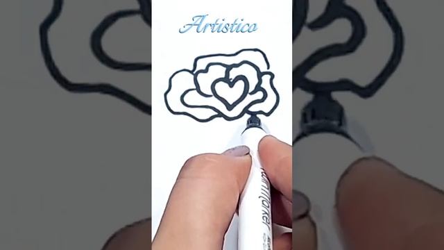 from heart to flower? #flowerdrawing #shorts #art #easydrawing #trend #artistico #learndrawing #fyp