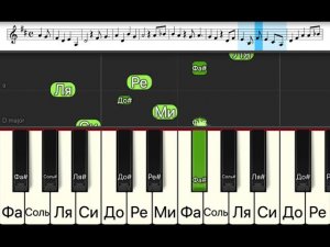 Все мы делим пополам (легкая песня одним пальцем на пианино + ноты)