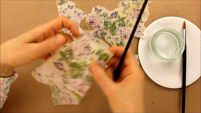 Decoupage Glass - decoupage vase - painted glass - decoupage tutorial - Decoupage for beginners смотреть онлайн