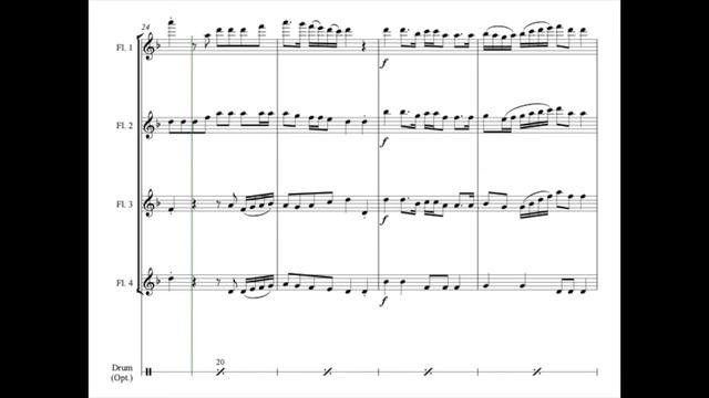 Wellerman (Song of the Wellerman) - Sheet Music for Flute Quartet