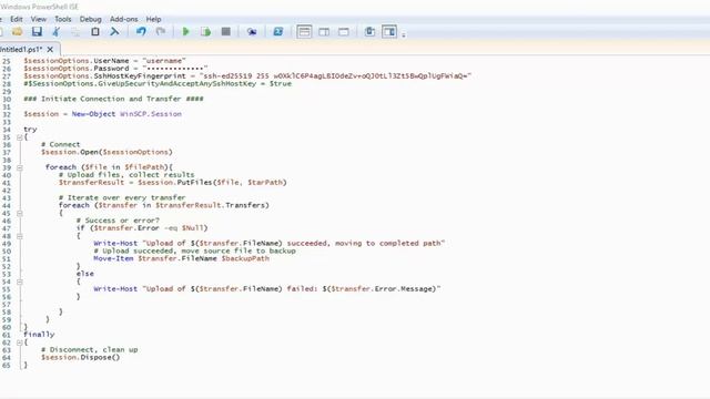 Windows PowerShell Script to transfer files to SFTP Server смотреть онлайн