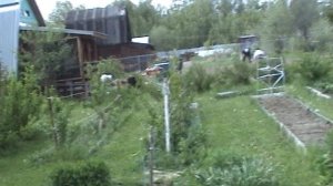 Ставим новый парничок на даче.